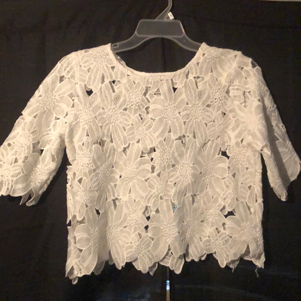 Floral detail crop top